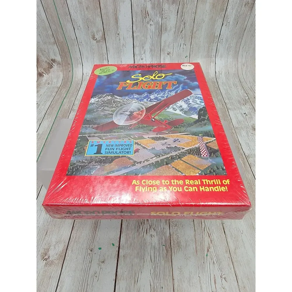 Vintage 1985 Micro Prose Solo Flight PC Computer Game Atari 48K Disk 400/800 XL.